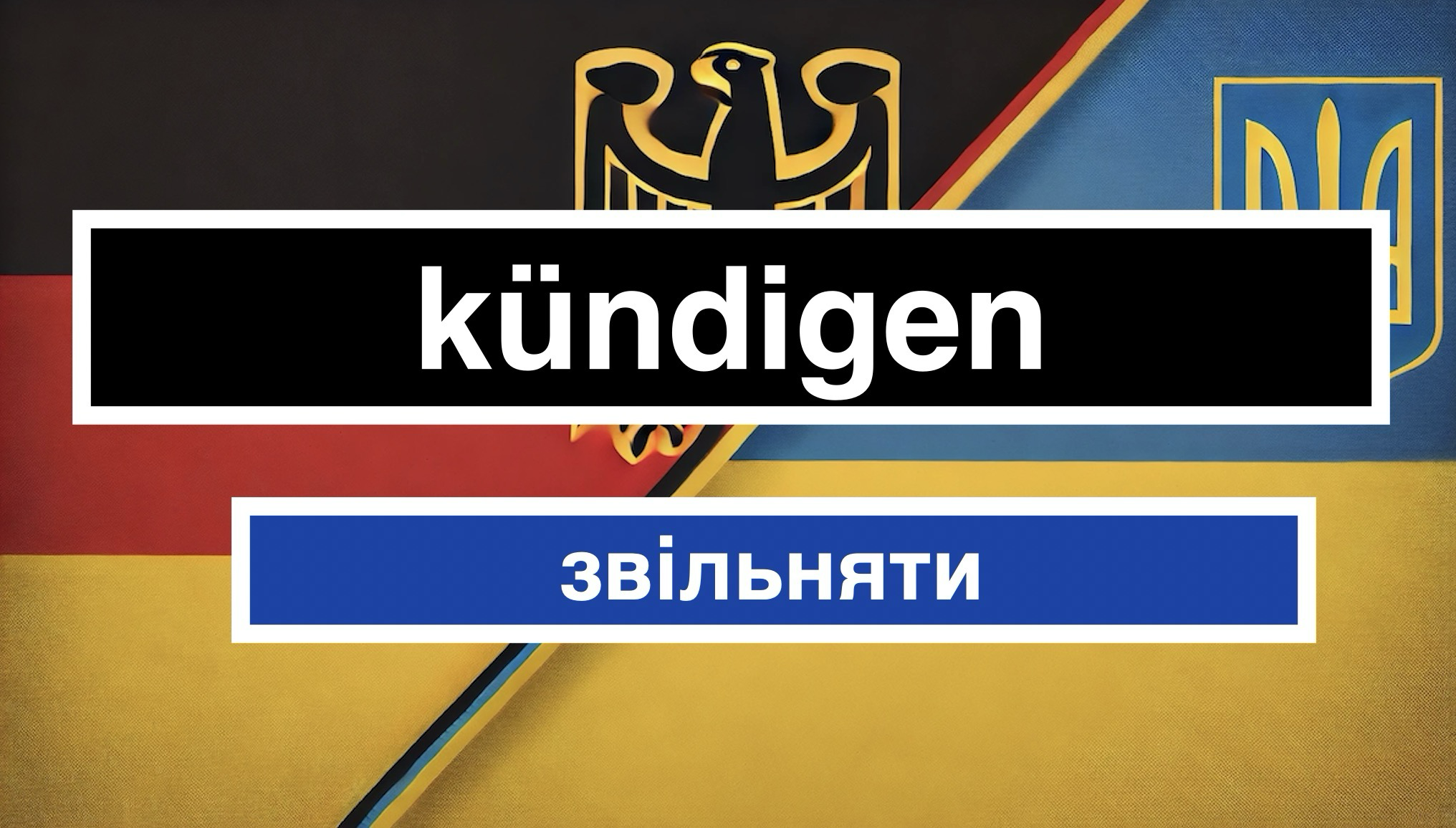 Kündigen переклад та значення з німецькою українською